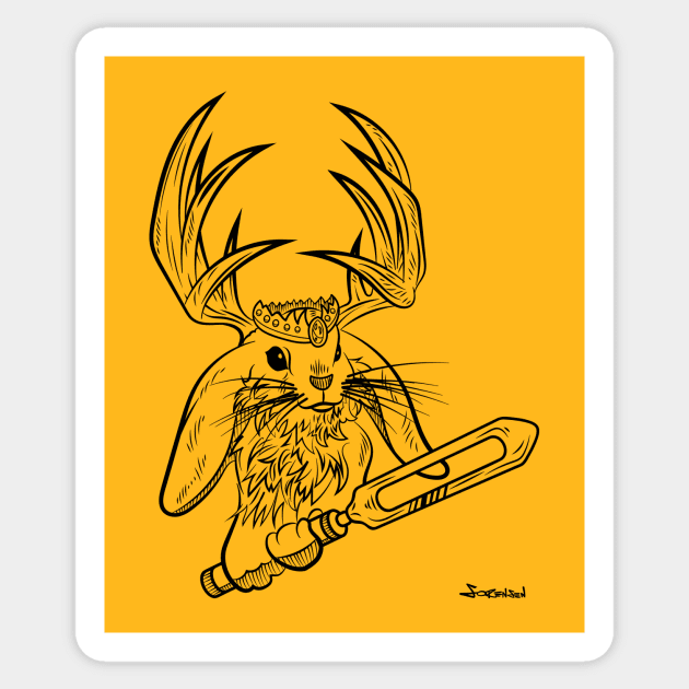 The Jackalope Prince Sticker by DanielSorensen